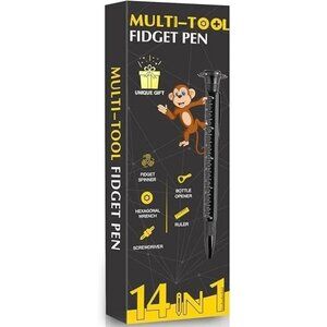 14 in 1 Multitool Fidget Pen, Multi-Tool Pen set Yellow
